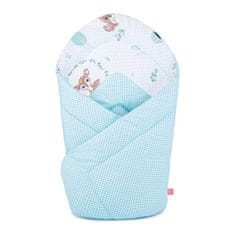 BabyBoom Baby Swaddle Bavlna Oboustranná Hnědá Mořská Panna Tečky / Mátové Tečky