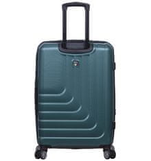 Cestovní kufr TUCCI T-0128/3-L ABS - zelená