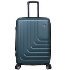 Cestovní kufr TUCCI T-0128/3-M ABS - zelená - II. jakost