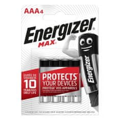 Energizer Alkalická baterie Max 1,5 V, typ AAA, 4ks