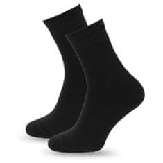 Aleszale bavlněné silné teplé froté ponožky 45-47 - Černá