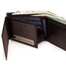 Betlewski Hnědá stylová pánská peněženka s nášivkou II BPM-NVTC-63 BRONZE