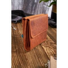 PAOLO PERUZZI Oranžová dámská kožená peněženka T-11