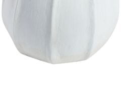 Beliani Dekorativní terakotová váza 30 cm bílá KAMPAR