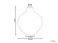 Beliani Dekorativní váza terakota 35 cm černá/ bílá KUALU