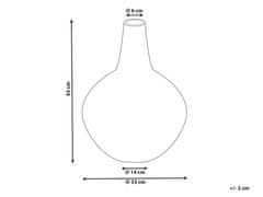 Beliani Dekorativní váza terakota 43 cm modrá SILAU