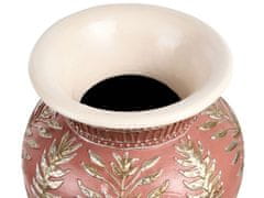 Beliani Dekorativní terakotová váza 60 cm bílá/hnědá SEPUTIH