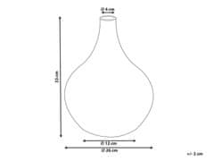 Beliani Dekorativní váza terakota 33 cm bílá SIMPANG