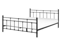 Beliani Kovová postel 140 x 200 cm černá LYNX