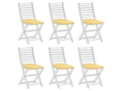 Beliani Sada 6 sedacích polštářů na zahradní židle geometrický vzor žluté TOLVE
