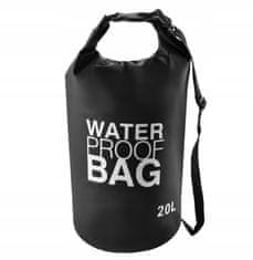 Vodotěsný vak Dry Bag 20 l, černá T-258-CE