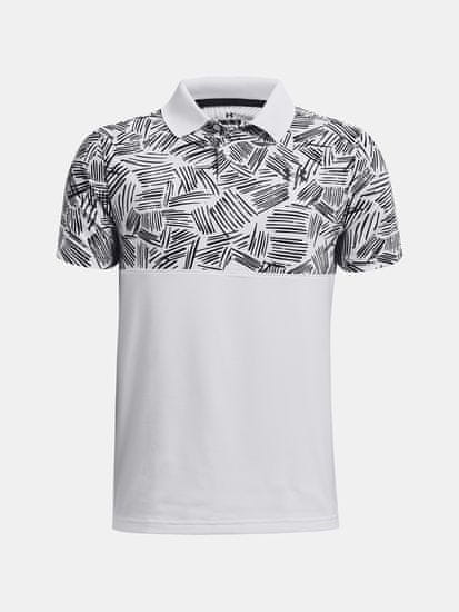 Under Armour Tričko UA Perf Palm Sketch Polo-WHT