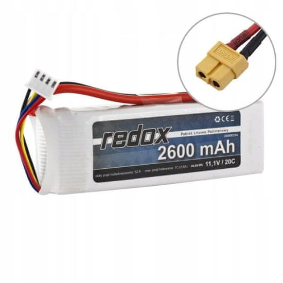 REDOX LiPo pack Redox baterie 2600 mAh 11,1V 20C