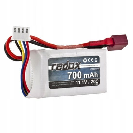 REDOX Balení Redox LiPo 11,1V 700mAh 20c baterie