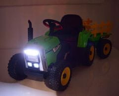 Super-Toys SUPER TRACTOR BLOW - NA AKUMULÁTOR S PŘÍVĚSEM, MI