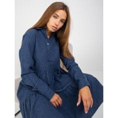 Factoryprice Dámské šaty s košilovým střihem tmavě modré D70027M30291A_390153 M