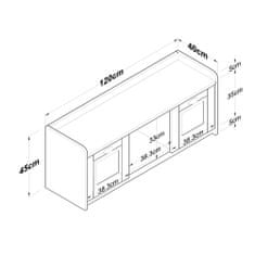 ASIR GROUP ASIR Botník EB101 bílý černý mramor