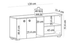 ASIR GROUP ASIR Botník SARANDON bílý dub sapphire