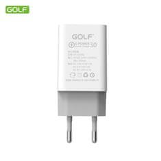 GOLF nabíjecí adaptér smart 18W, rychlonabíjení 3.0, bílý