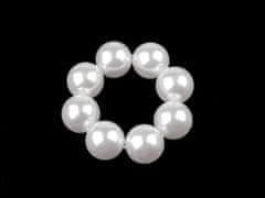 Kraftika 1ks (1,6cm) bílá perlová gumička / ozdoba drdolů