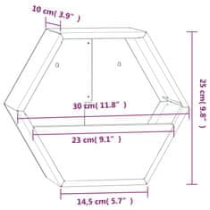 Vidaxl Nástěnné květináče 2ks šedé povětrnostně odolná ocel 30x10x25cm