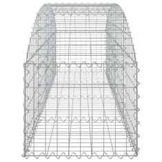 Vidaxl Klenutý gabionový koš 200 x 50 x 40/60 cm pozinkované železo