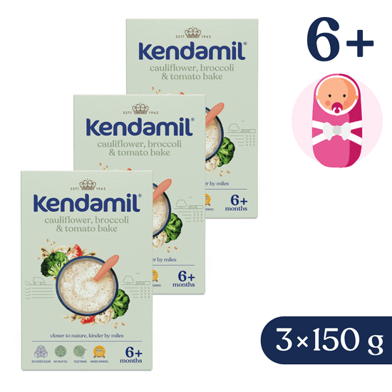 Kendamil mléčná kaše s brokolicí, květákem a rajčaty 3 x 150 g