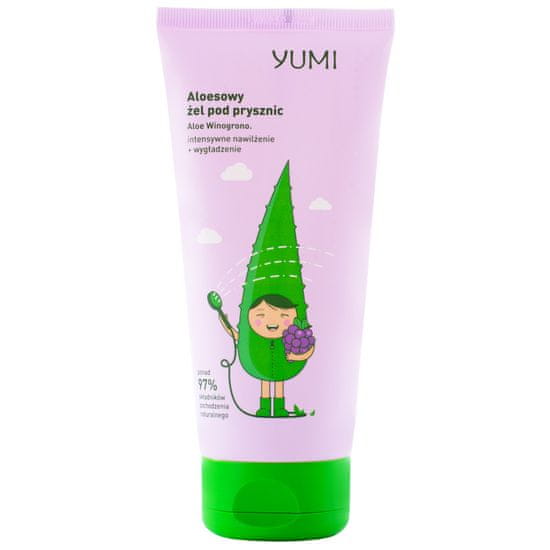 Yumi Aloe & Grape sprchový gel - osvěžující sprchový gel, pomáhá udržovat správné pH, 200ml