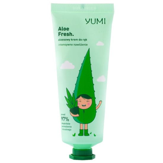 Yumi Krém na ruce Aloe Fresh - hydratační a zklidňující krém na ruce s aloe vera, hluboce vyživuje a hydratuje, 75ml