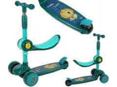 Lean-toys Balanční tříkolka Green Saddle Mu