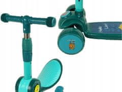 Lean-toys Balanční tříkolka Green Saddle Mu