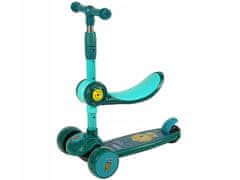 Lean-toys Balanční tříkolka Green Saddle Mu
