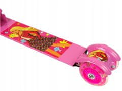 Lean-toys Koloběžka Tříkolka svítící kola LED růžová s Ha