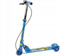 Lean-toys Koloběžka Tříkolka svítící kola LED modrá s