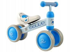 Lean-toys Balance Bike Bello Double Wheels Blue