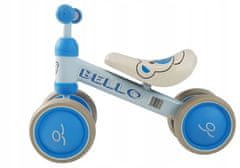 Lean-toys Balance Bike Bello Double Wheels Blue