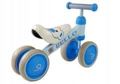 Lean-toys Balance Bike Bello Double Wheels Blue