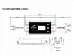 Lean-toys Inteligentní nabíječka baterií 12V / 24V MW-