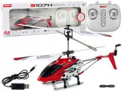 Lean-toys SYMA S107H RC vrtulník 2,4G červený