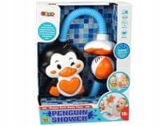 Lean-toys Dětská sada do vany Sprcha Penguin Pompk