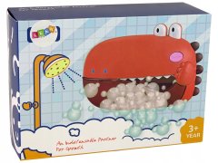 Lean-toys Hračka do vany mýdlové bubliny červený dinosaurus