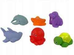 Lean-toys Koupelový set Vodní zvířata Gumová síťovina R
