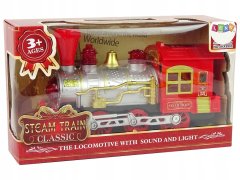Lean-toys Vánoční světla lokomotivy zní červeně na B