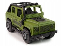 Lean-toys Auto Off-Road Transporter pro odšroubování DIY Green