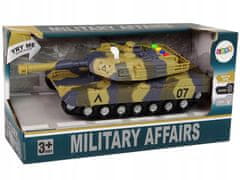 Lean-toys Vojenský Tank 1:16 Moro Hnědý Zvuk Střely
