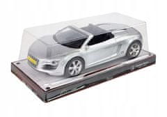 Lean-toys Autíčko se šňůrkou Cabriolet Silver 1:18