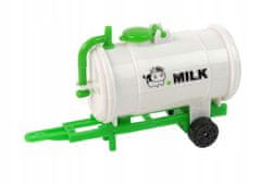 Lean-toys Set Farm Tractor Milk Tank Kráva 1:64