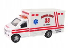 Lean-toys Auto Emergency Vehicle Ambulance Třecí pohon 2K