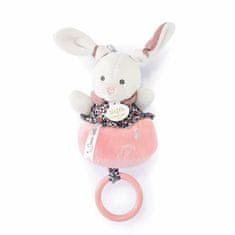 Kraftika Doudou plyšový králíček hrající melodii růžový 20 cm