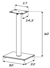 Sonorous Sloupové stojany JBL STAGE A130 výška 60 cm Bílá - černá